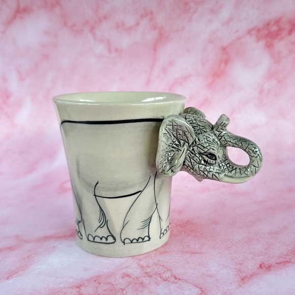 Elephant Coffee Mug by HRS Enterprises 3D Handle Vintage - Picture 1 of 8